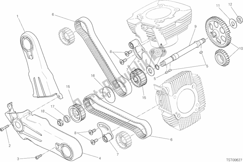 All parts for the Timing System of the Ducati Scrambler Icon USA 803 2019